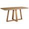 Duffy 63"W Cinnamon and Off-White Rectangular Dining Table