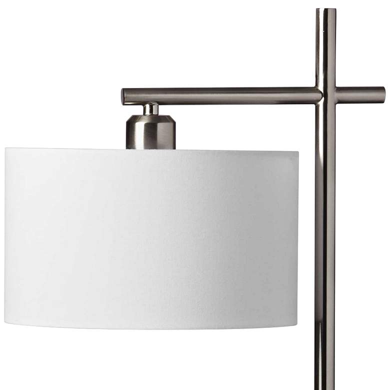 Image 2 Duggar 26 1/2 inch Satin Chrome USB Port and Outlet Modern Desk Lamp more views