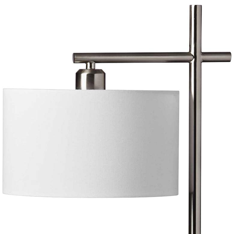 Image 2 Duggar 26 1/2" Satin Chrome USB Port and Outlet Modern Desk Lamp more views