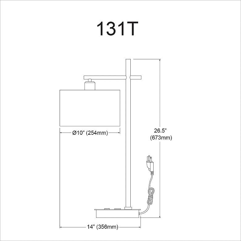 Image 3 Duggar 26 1/2" Satin Chrome USB Port and Outlet Modern Desk Lamp more views