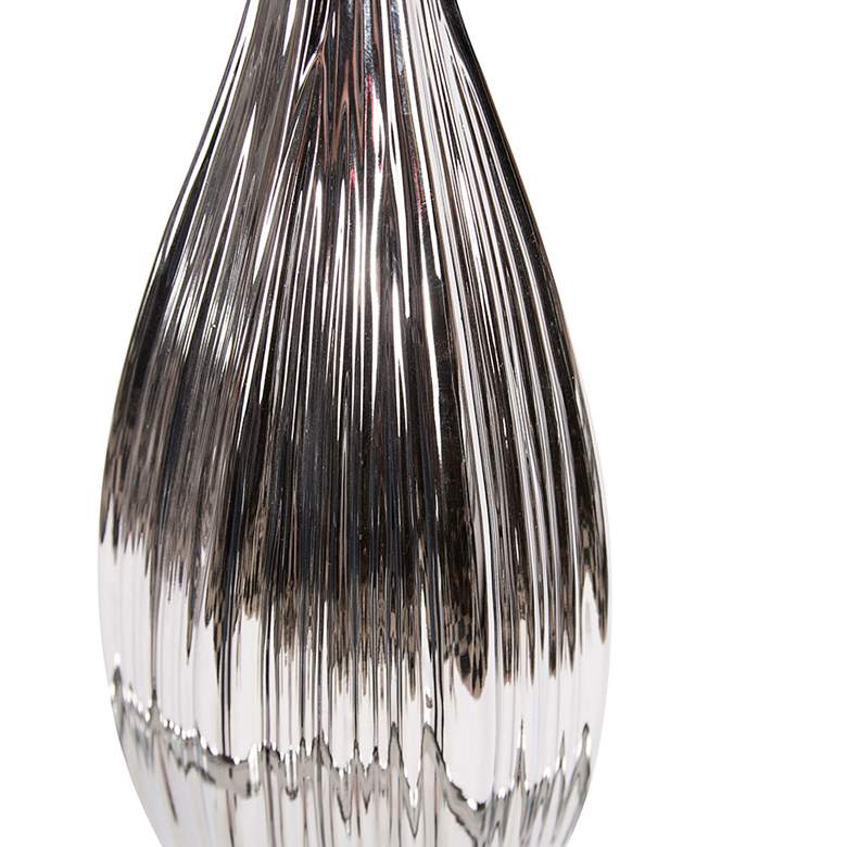 Duggar Metallic Silver 17&quot; High Ceramic Bottle Vase more views