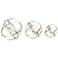 Dugray Silver Metal Decorative Orbs Set of 3