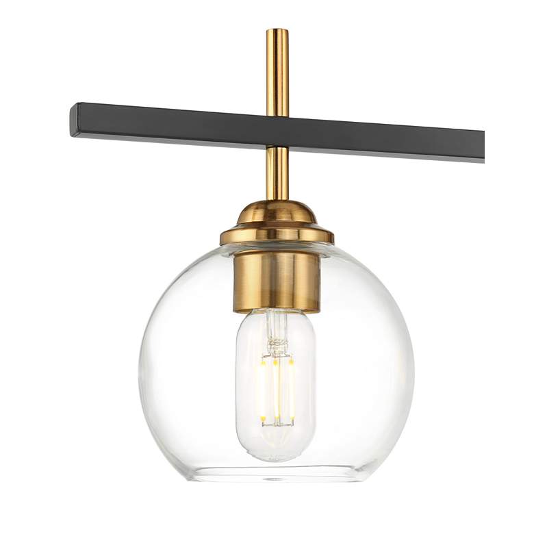 Image 3 Duka 45 1/4" Wide 5-Light Black and Gold Bath Light more views