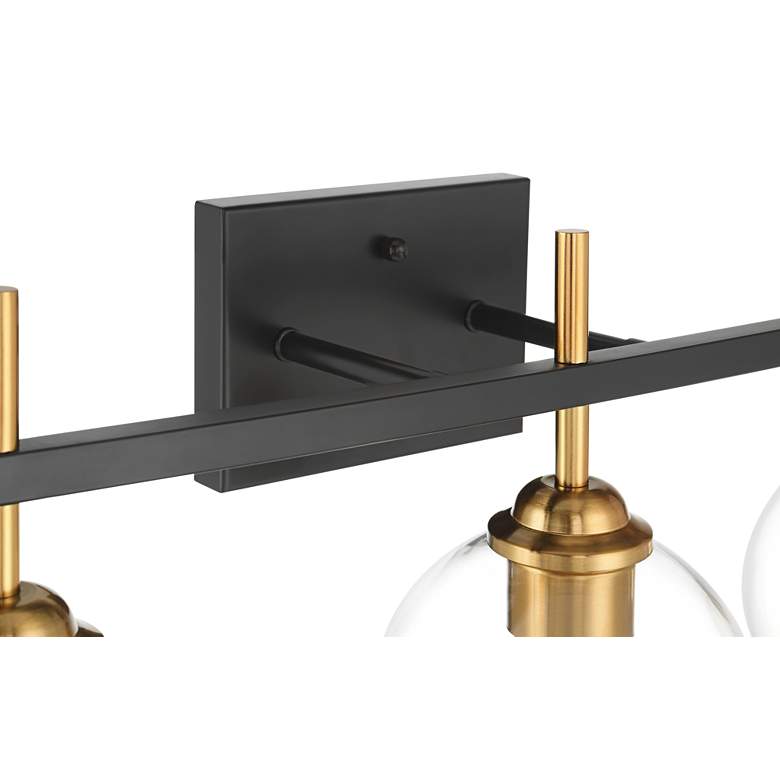 Image 4 Duka 45 1/4" Wide 5-Light Black and Gold Bath Light more views