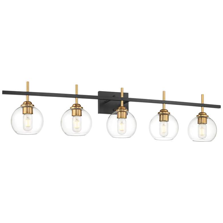 Image 5 Duka 45 1/4" Wide 5-Light Black and Gold Bath Light more views