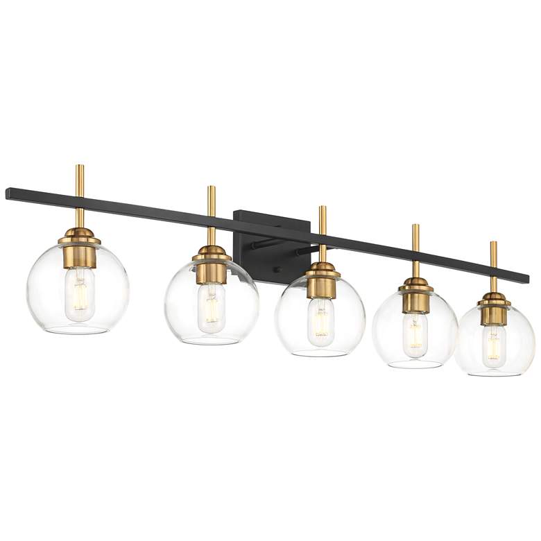 Image 6 Duka 45 1/4" Wide 5-Light Black and Gold Bath Light more views