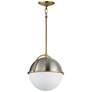 1_Duke 12" Single Pendant Nickel / Brass