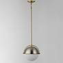 2_Duke 12" Single Pendant Nickel / Brass more views