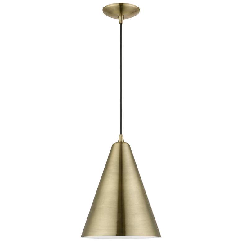 Image 1 Dulce 1 Light Antique Brass Pendant