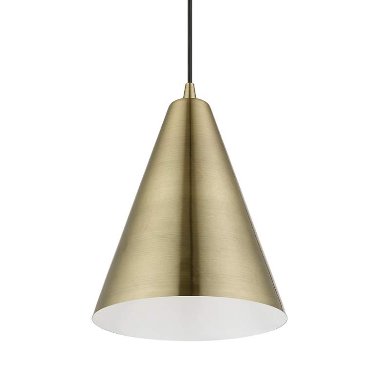 Image 3 Dulce 1 Light Antique Brass Pendant more views