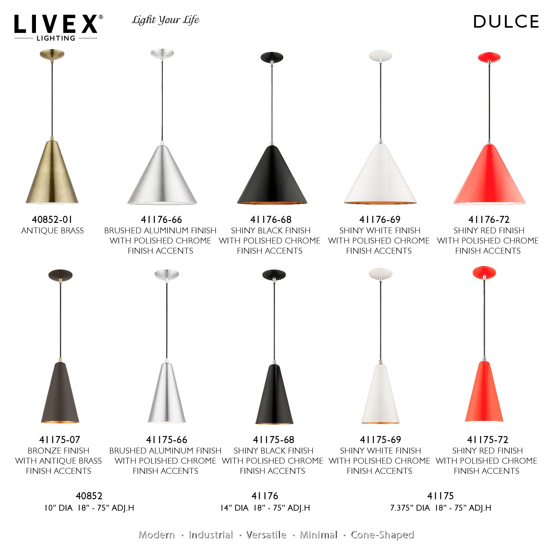 Dulce 1 Light Bronze with Antique Brass Accents Mini Pendant