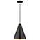 Dulce 10" Wide Shiny Black Mini Pendant