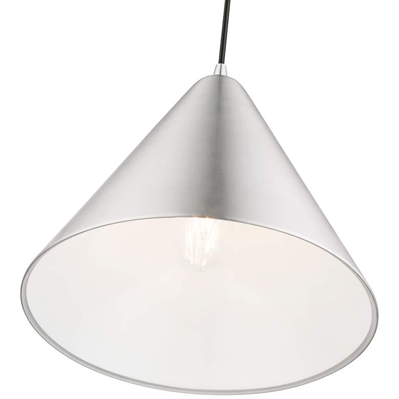 Image 4 Dulce 14" Wide Brushed Aluminum Pendant Light more views
