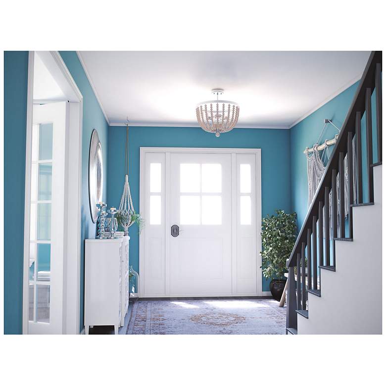 Image 3 Dumas 15.93" Wide 3-Light Weathered White Semi-Flush Mount more views