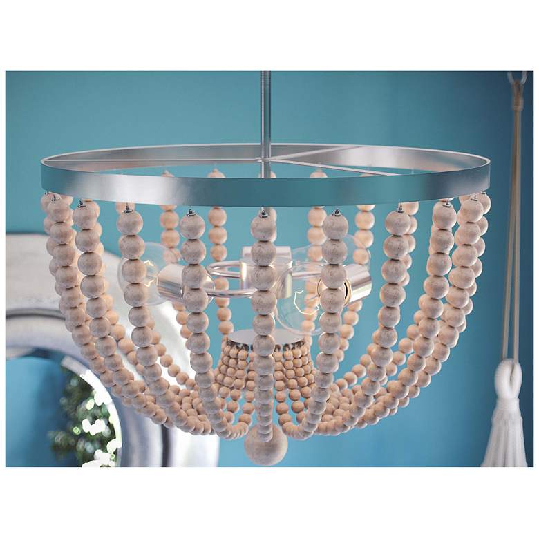 Image 5 Dumas 15.93" Wide 3-Light Weathered White Semi-Flush Mount more views