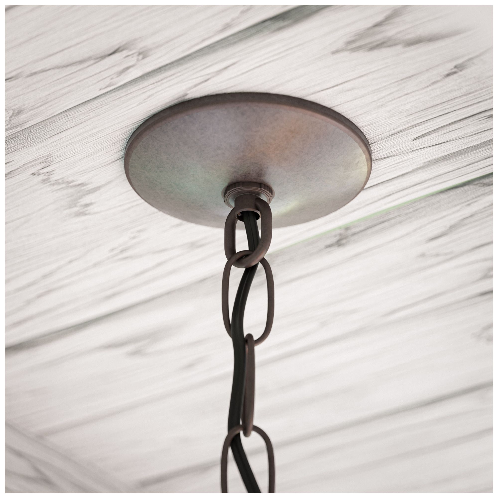 Dumas 16" Wide 3-Light Wood Bead Chandelier Gray