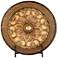 Dumas Polished Brushed Gold Decorative Plate with Stand