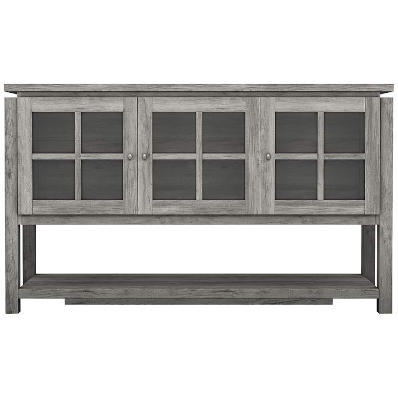 Image 4 Dumble 59" Wide Vintage Gray Oak Wood Multi-Storage Buffet more views