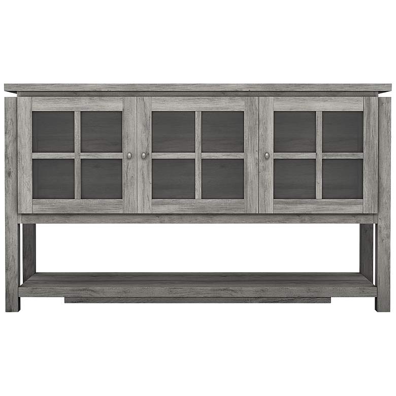 Image 4 Dumble 59 inch Wide Vintage Gray Oak Wood Multi-Storage Buffet more views