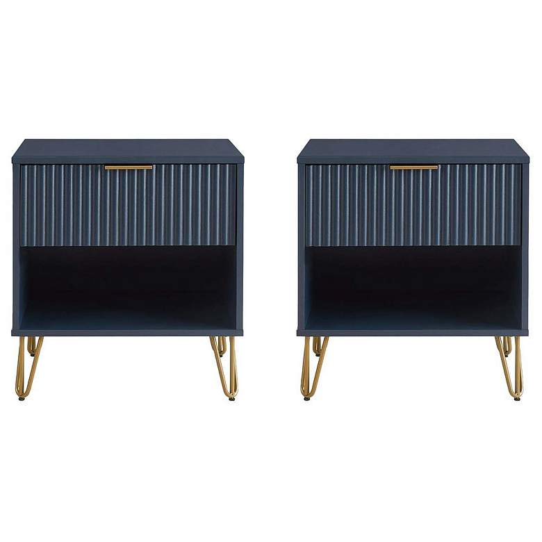 Image 1 DUMBO 1.0 Nightstand in Midnight Blue - Set of 2