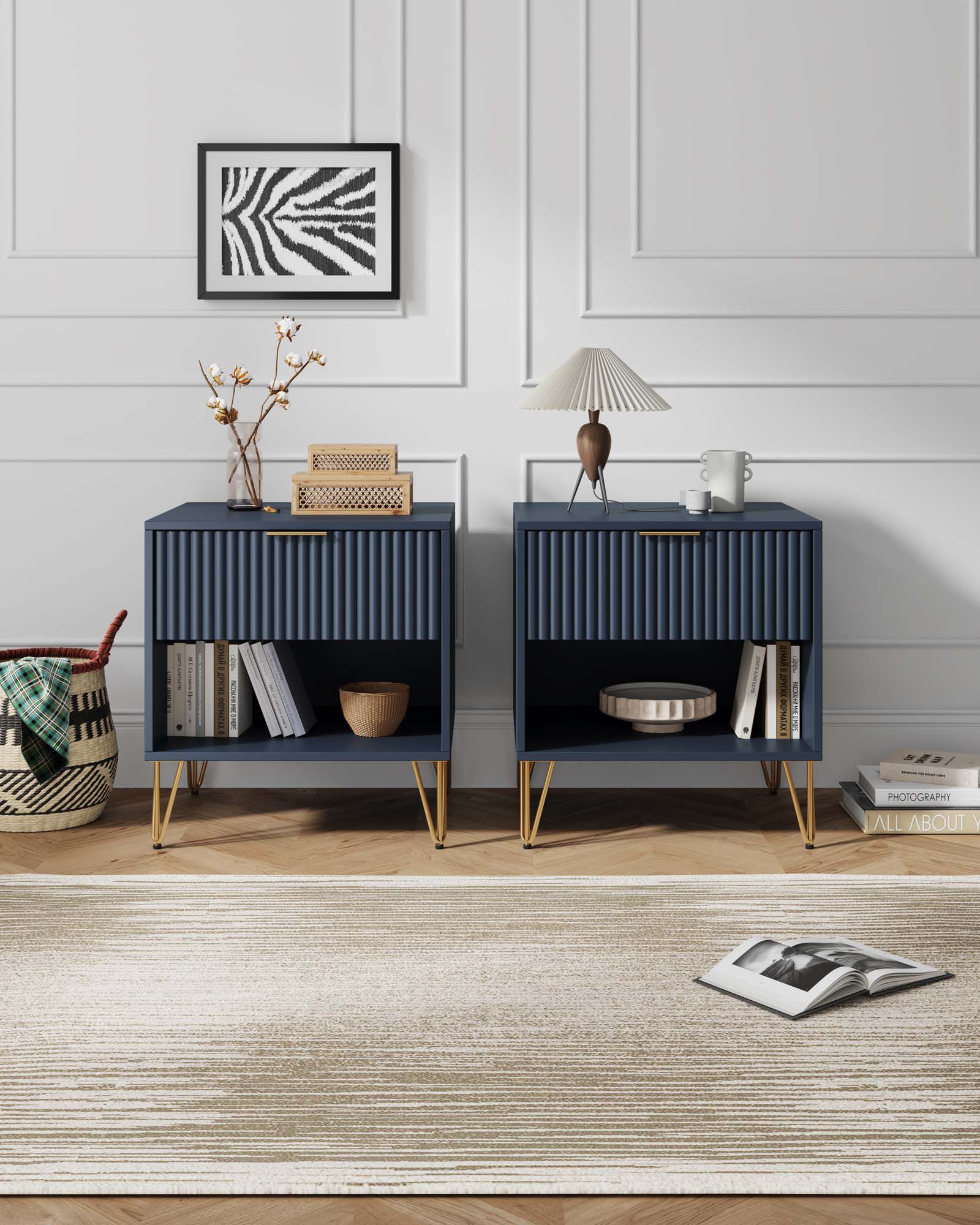 Image 6 DUMBO 1.0 Nightstand in Midnight Blue - Set of 2 more views
