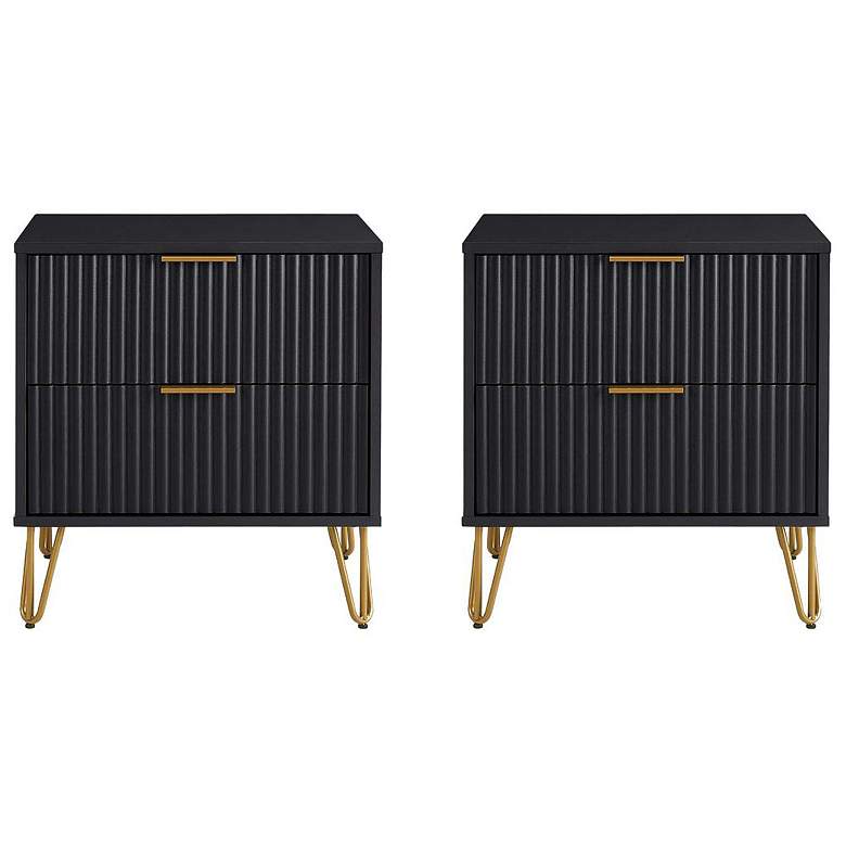 Image 1 DUMBO 2.0 Nightstand in Black - Set of 2
