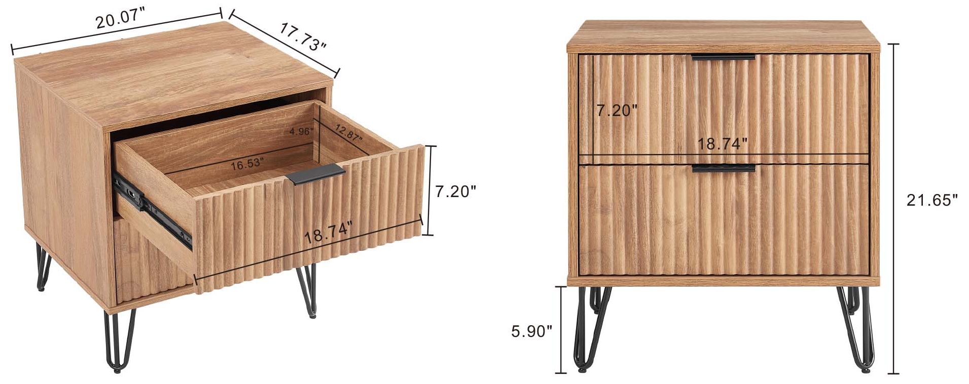 Image 3 DUMBO 2.0 Nightstand in Golden Brown more views