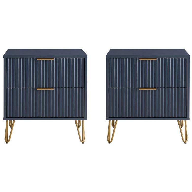 Image 1 DUMBO 2.0 Nightstand in Midnight Blue - Set of 2