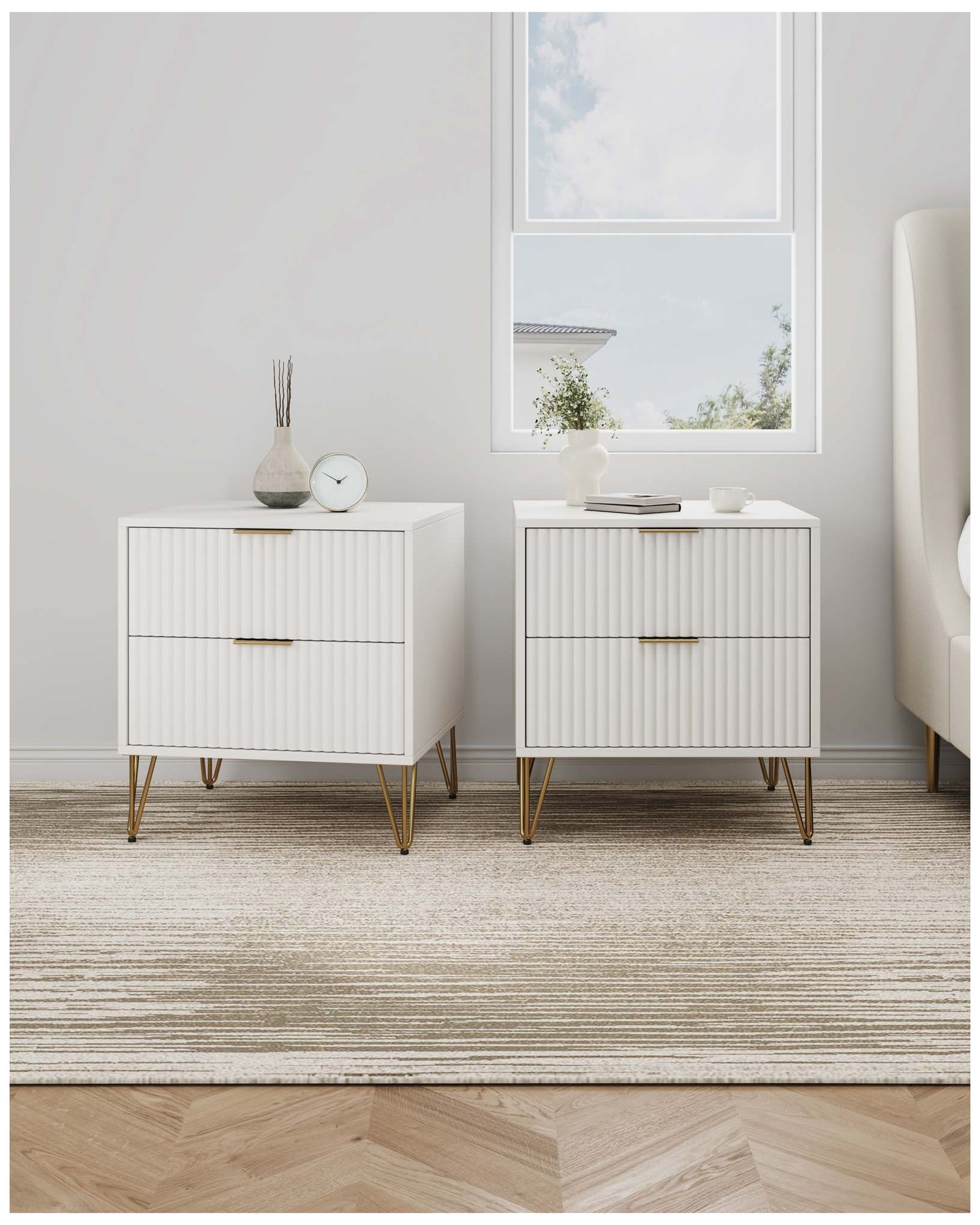 Image 2 DUMBO 2.0 Nightstand in White - Set of 2 more views