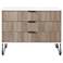 Dumbo 35 1/4" Wide White and Gray Wood 3-Drawer Dresser