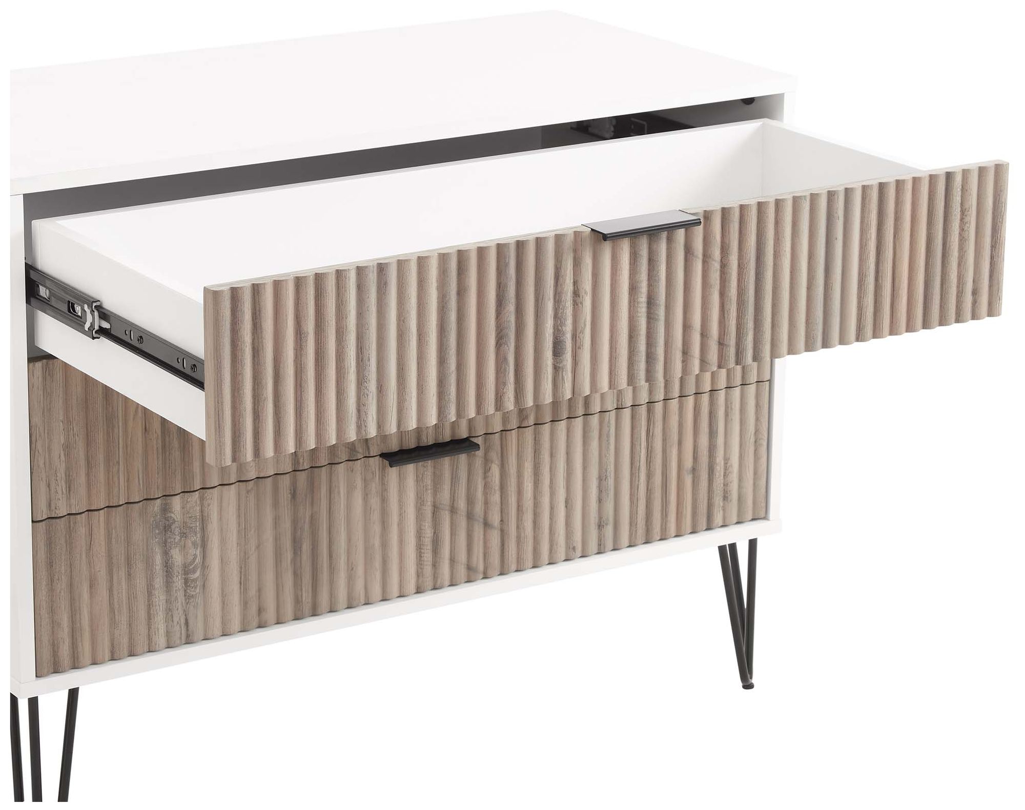 Image 5 Dumbo 35 1/4" Wide White and Gray Wood 3-Drawer Dresser more views