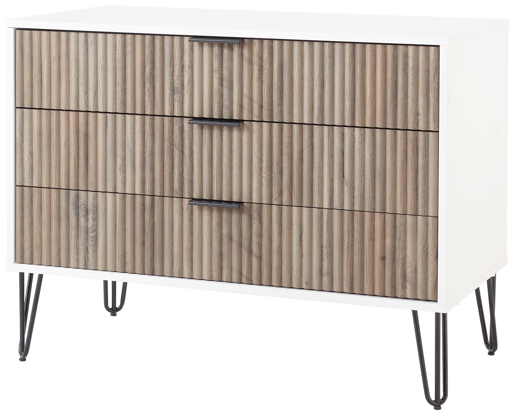Image 7 Dumbo 35 1/4" Wide White and Gray Wood 3-Drawer Dresser more views