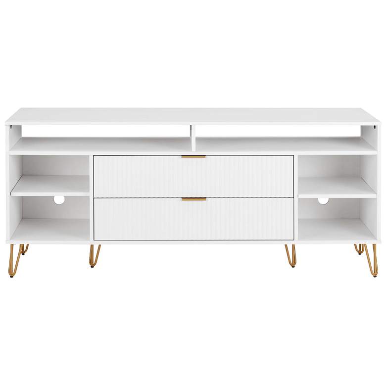 Image 1 DUMBO 63" Mid-Century Modern TV Stand in White