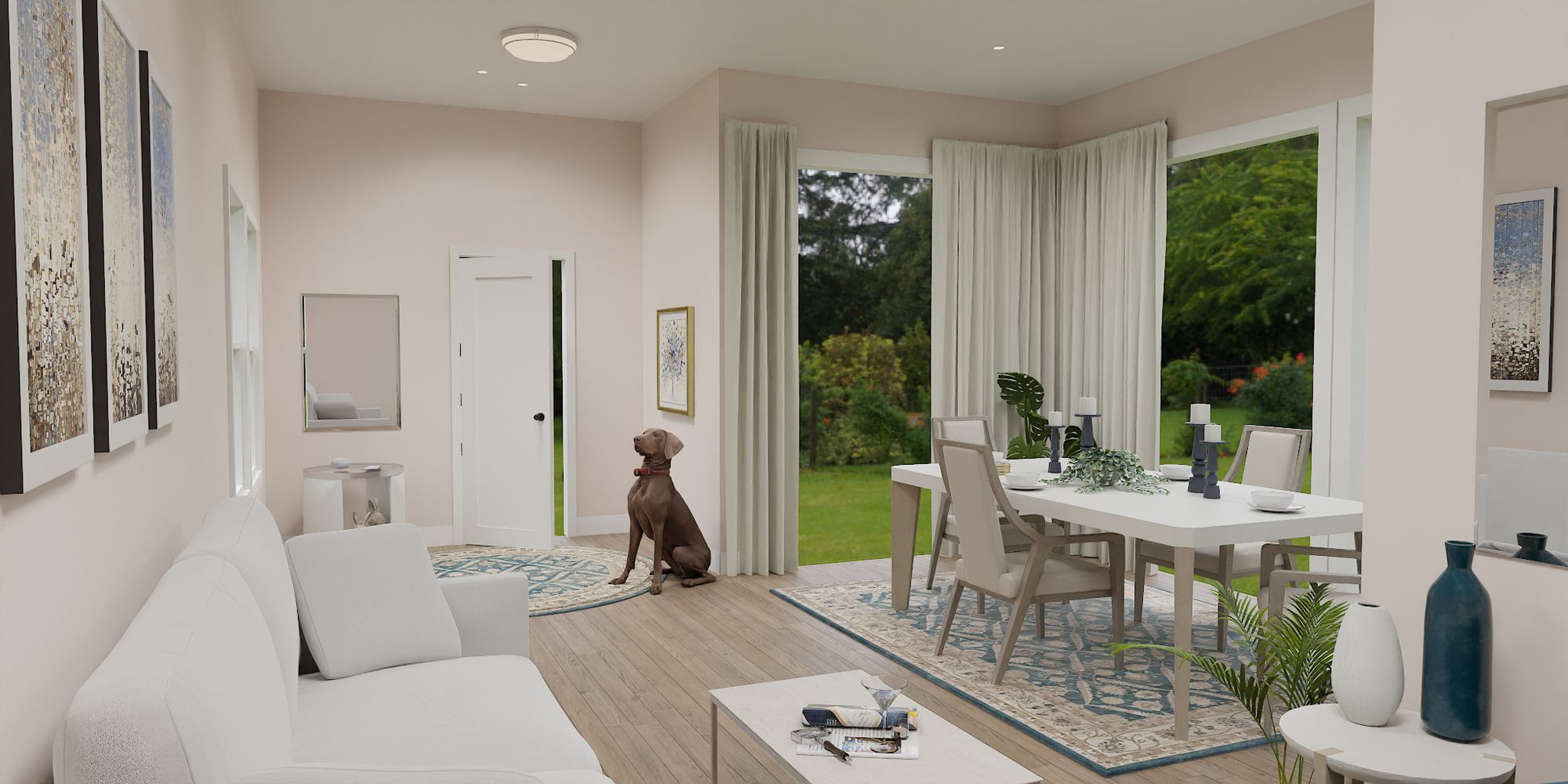 Image 2 Dunbar Integrated LED Brushed Nickel Flush Mount more views