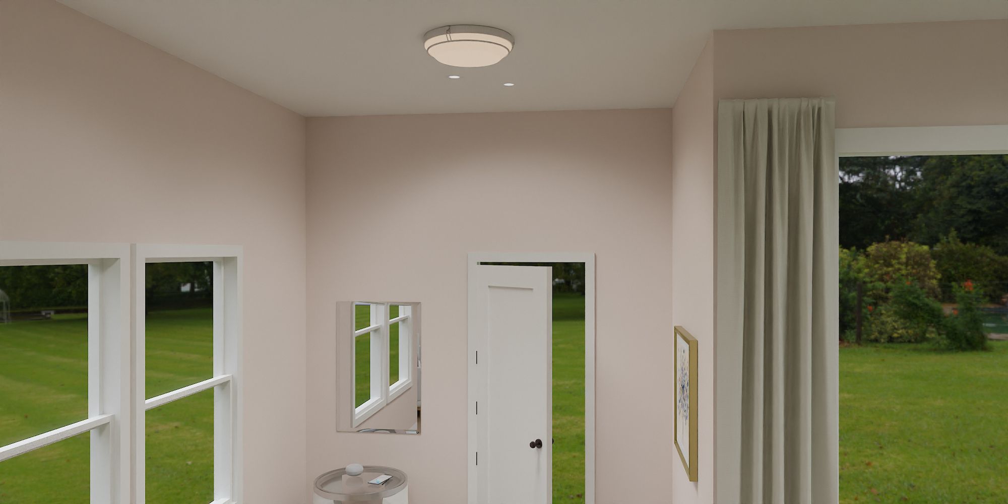 Image 4 Dunbar Integrated LED Brushed Nickel Flush Mount more views