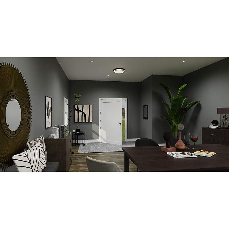 Image 2 Dunbar Integrated LED Matte Black Flush Mount more views