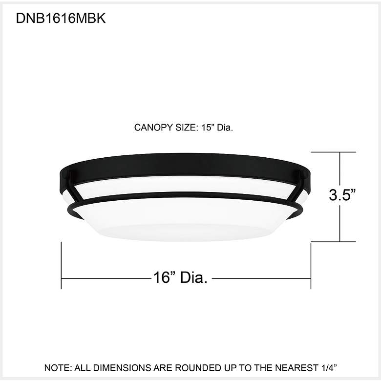 Image 7 Dunbar Integrated LED Matte Black Flush Mount more views