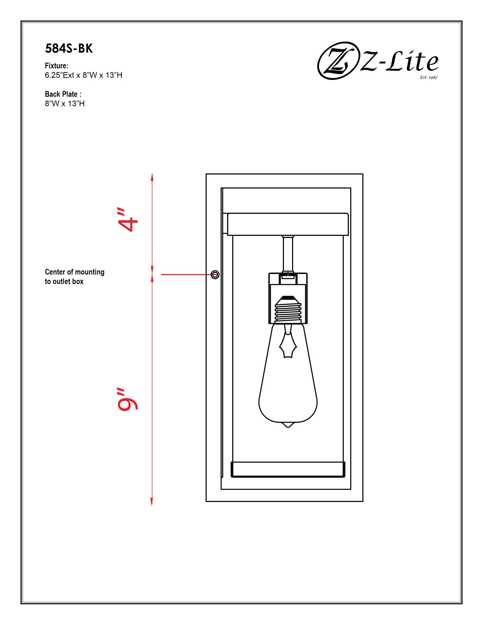 Dunbroch 13" High Black Outdoor Wall Light in scene