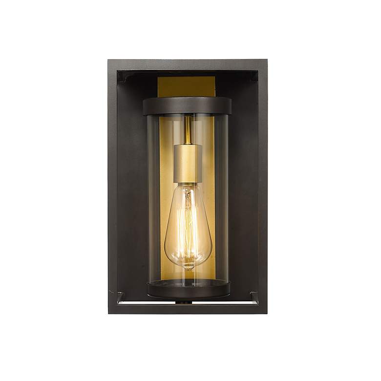 Image 4 Dunbroch 13" High Deep Bronze and Brass Outdoor Wall Light more views