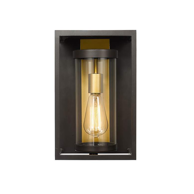 Image 4 Dunbroch 13 inch High Deep Bronze and Brass Outdoor Wall Light more views