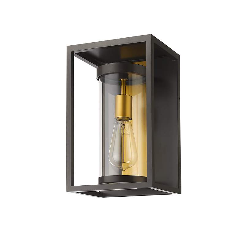Image 7 Dunbroch 13" High Deep Bronze and Brass Outdoor Wall Light more views