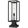 2_Dunbroch 22 3/4"H Black Rectangular Outdoor Pier Mount Light