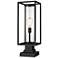Dunbroch 22 3/4"H Black Rectangular Outdoor Pier Mount Light