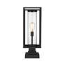 5_Dunbroch 22 3/4"H Black Rectangular Outdoor Pier Mount Light more views