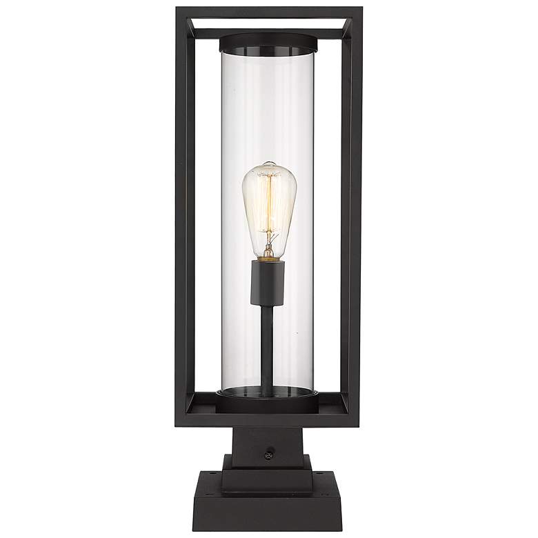 Image 6 Dunbroch 22 3/4"H Black Rectangular Outdoor Pier Mount Light more views