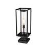 6_Dunbroch 22 3/4"H Black Rectangular Outdoor Pier Mount Light more views