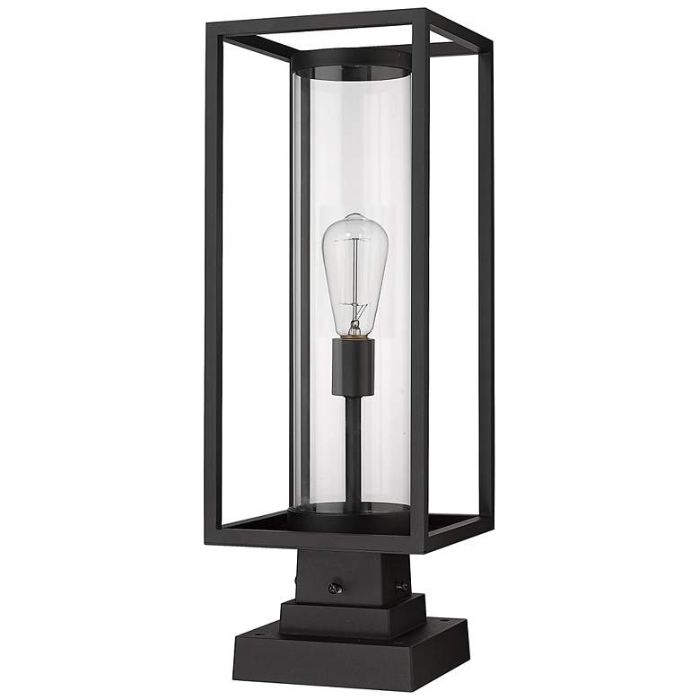 Image 7 Dunbroch 22 3/4"H Black Rectangular Outdoor Pier Mount Light more views