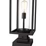 7_Dunbroch 22 3/4"H Black Rectangular Outdoor Pier Mount Light more views
