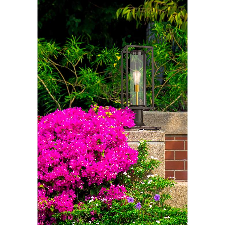 Image 2 Dunbroch 23 3/4" High Black and Brass Outdoor Pier Light more views