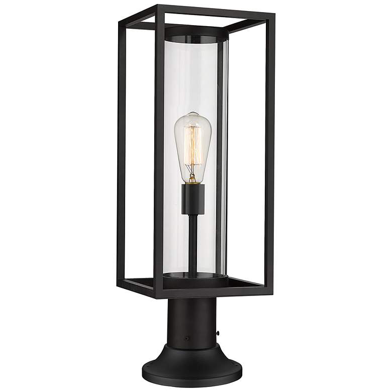 Image 1 Dunbroch 23 3/4" High Black Metal Outdoor Pier Mount Light